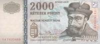 p190a from Hungary: 2000 Forint from 2002