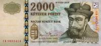 Gallery image for Hungary p190c: 2000 Forint from 2004