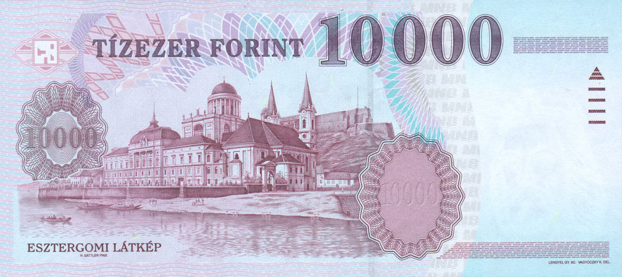 Back of Hungary p192c: 10000 Forint from 2004