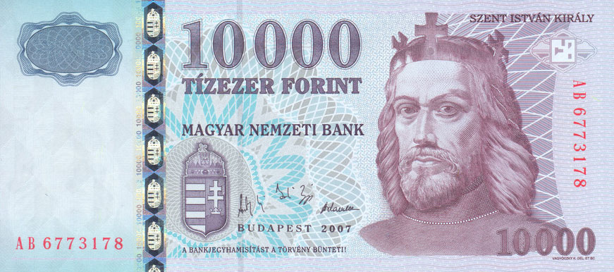 Front of Hungary p192f: 10000 Forint from 2007