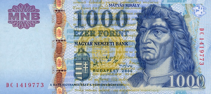 Front of Hungary p195b: 1000 Forint from 2006