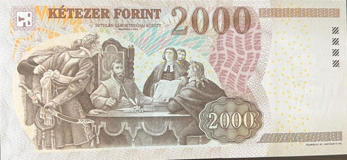 Back of Hungary p198e: 2000 Forint from 2013