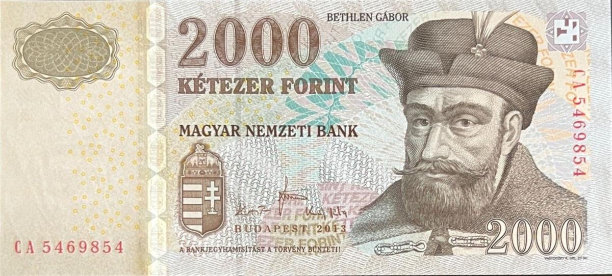 Front of Hungary p198e: 2000 Forint from 2013