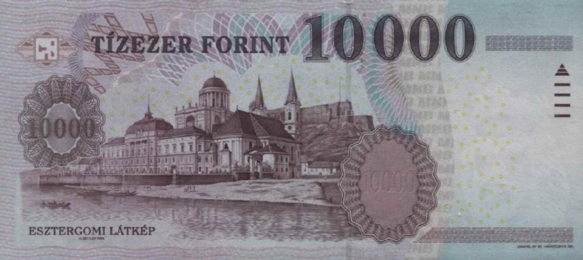 Back of Hungary p200a: 10000 Forint from 2008