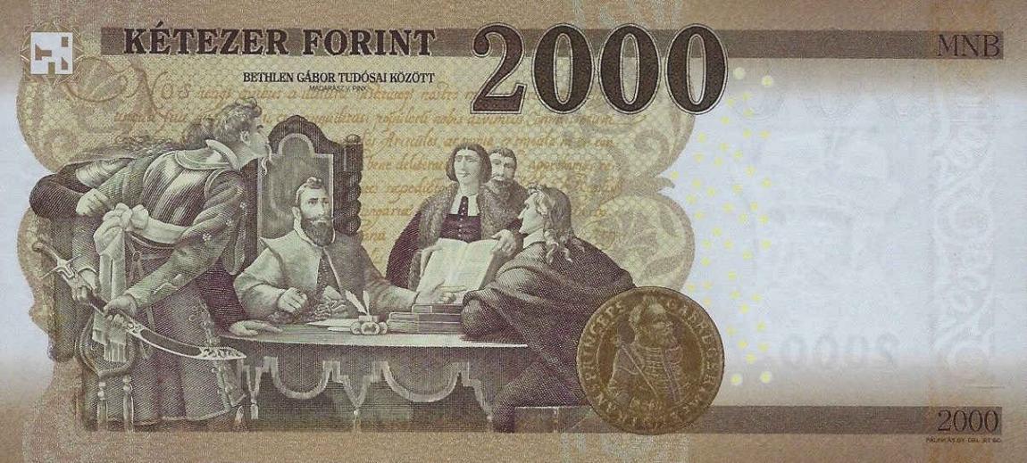 Back of Hungary p204a: 2000 Forint from 2016