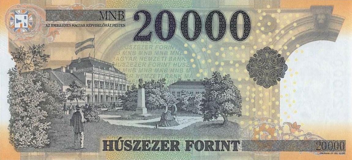 Back of Hungary p207a: 20000 Forint from 2015