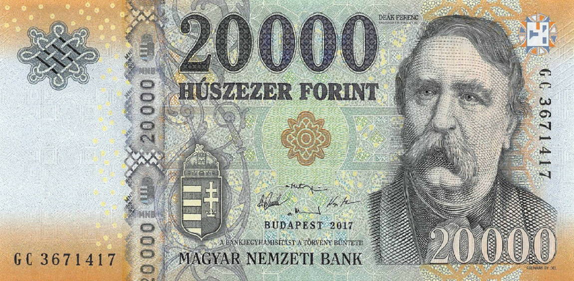 Front of Hungary p207c: 20000 Forint from 2017