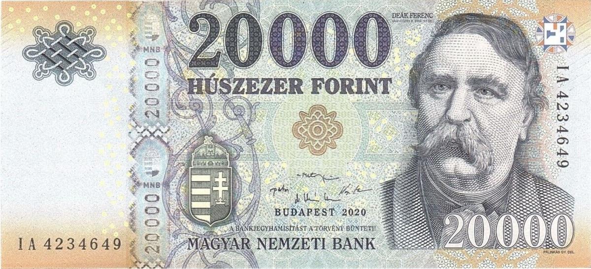 Front of Hungary p207d: 20000 Forint from 2020