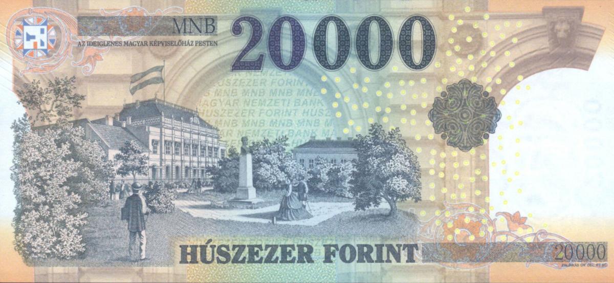 Back of Hungary p207e: 20000 Forint from 2021