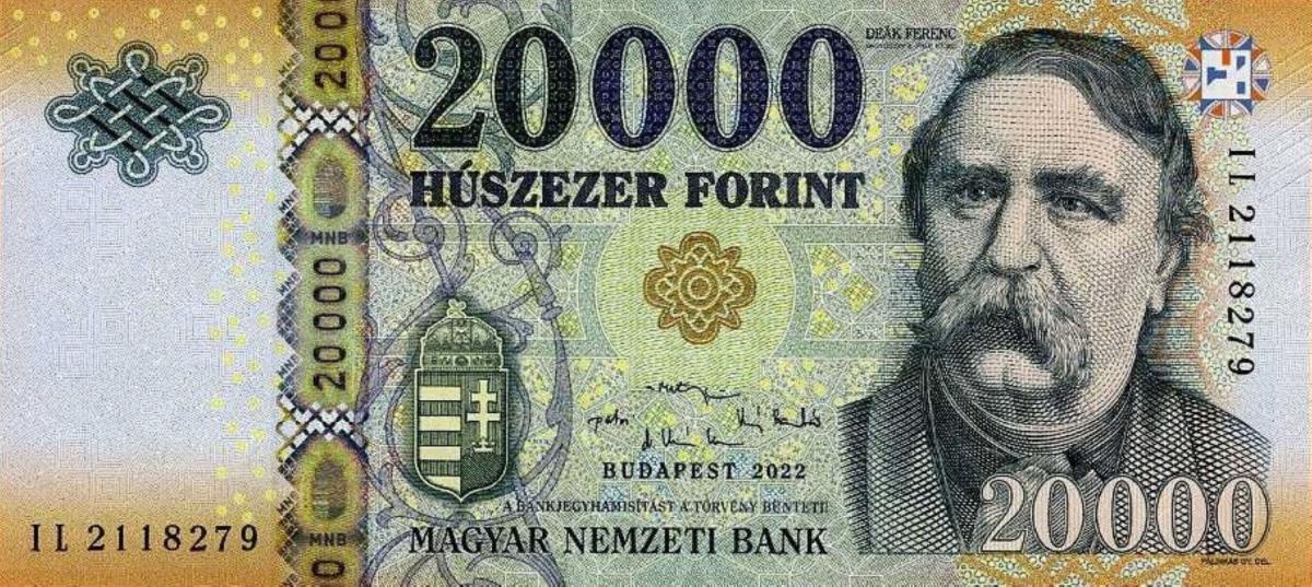 Front of Hungary p207f: 20000 Forint from 2022