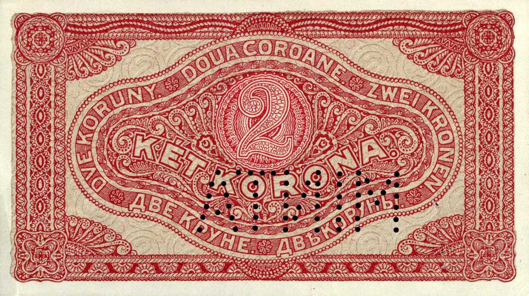 Back of Hungary p58s: 2 Korona from 1920