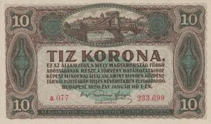 p60 from Hungary: 10 Korona from 1920