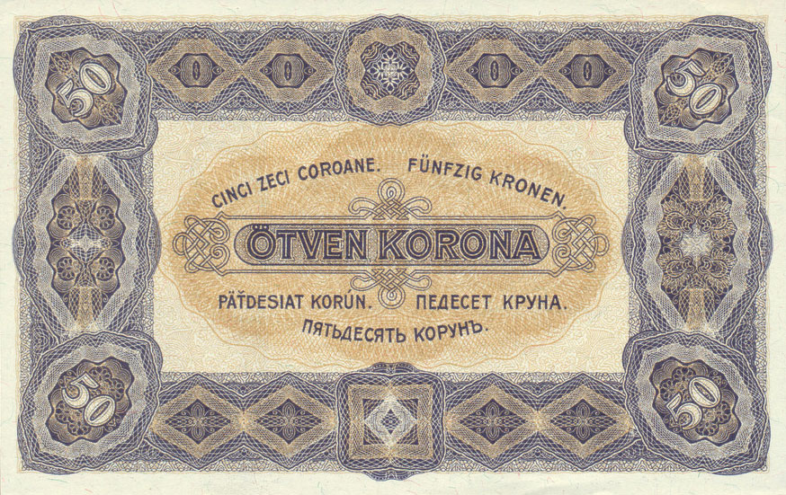 Back of Hungary p62: 50 Korona from 1920