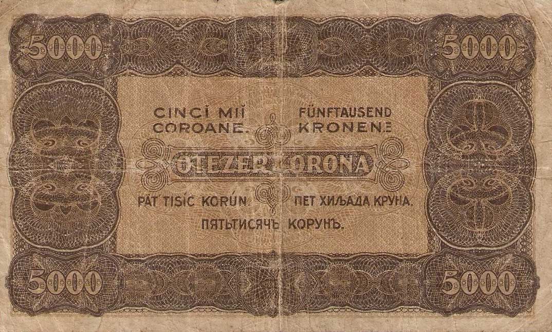 Back of Hungary p76b: 5000 Korona from 1923