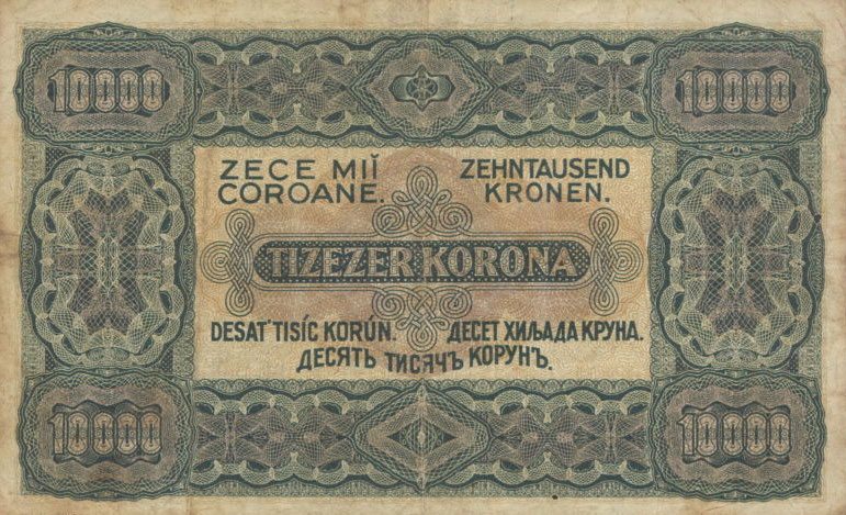 Back of Hungary p77c: 10000 Korona from 1923