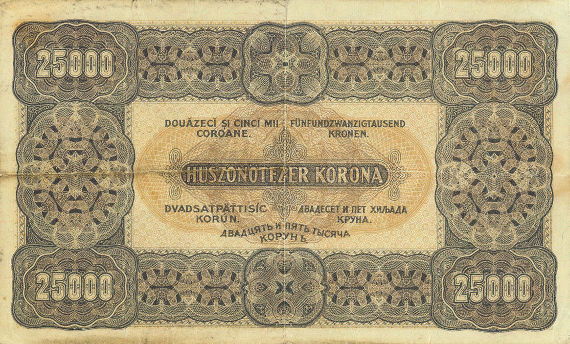 Back of Hungary p78: 25000 Korona from 1923