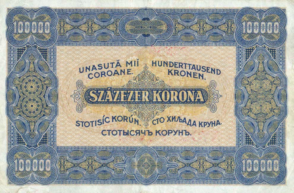 Back of Hungary p86a: 8 Pengo from 1925