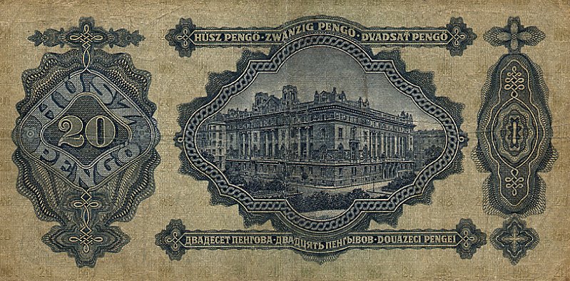 Back of Hungary p97: 20 Pengo from 1930