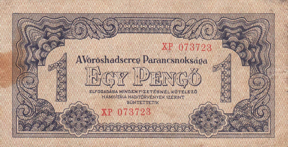 Front of Hungary pM2c: 1 Pengo from 1944