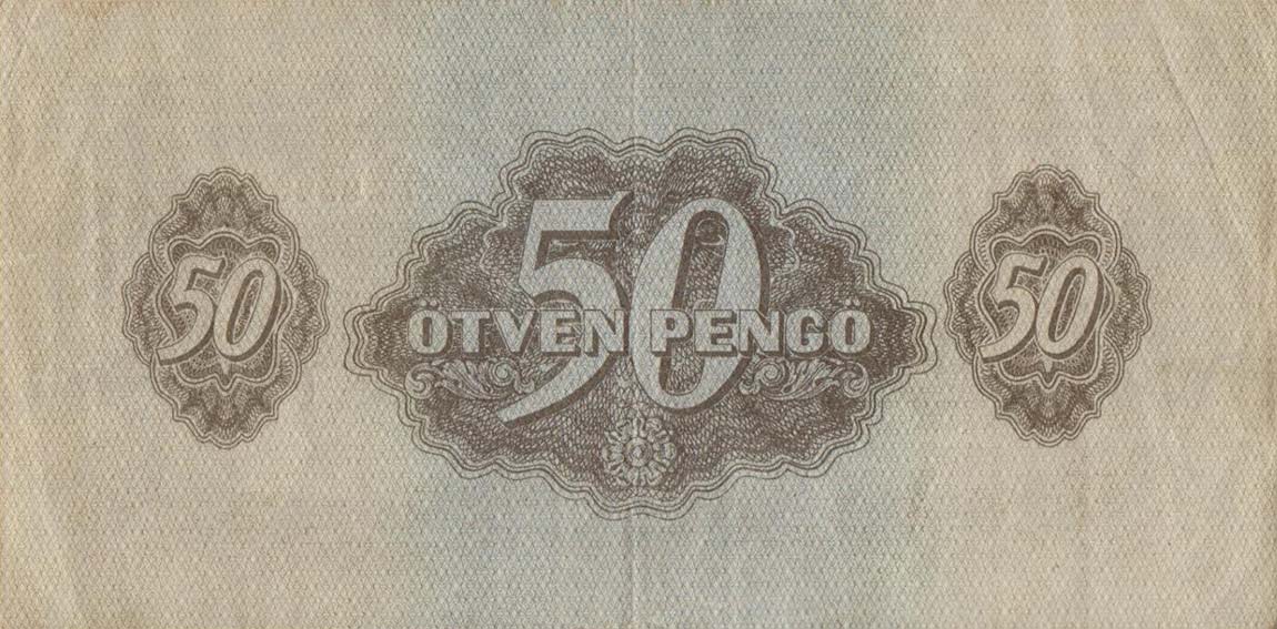 Back of Hungary pM7: 50 Pengo from 1944