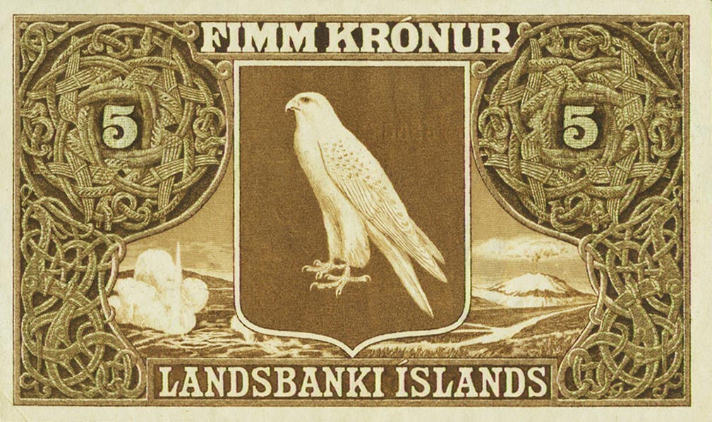 Back of Iceland p23: 5 Kronur from 1928