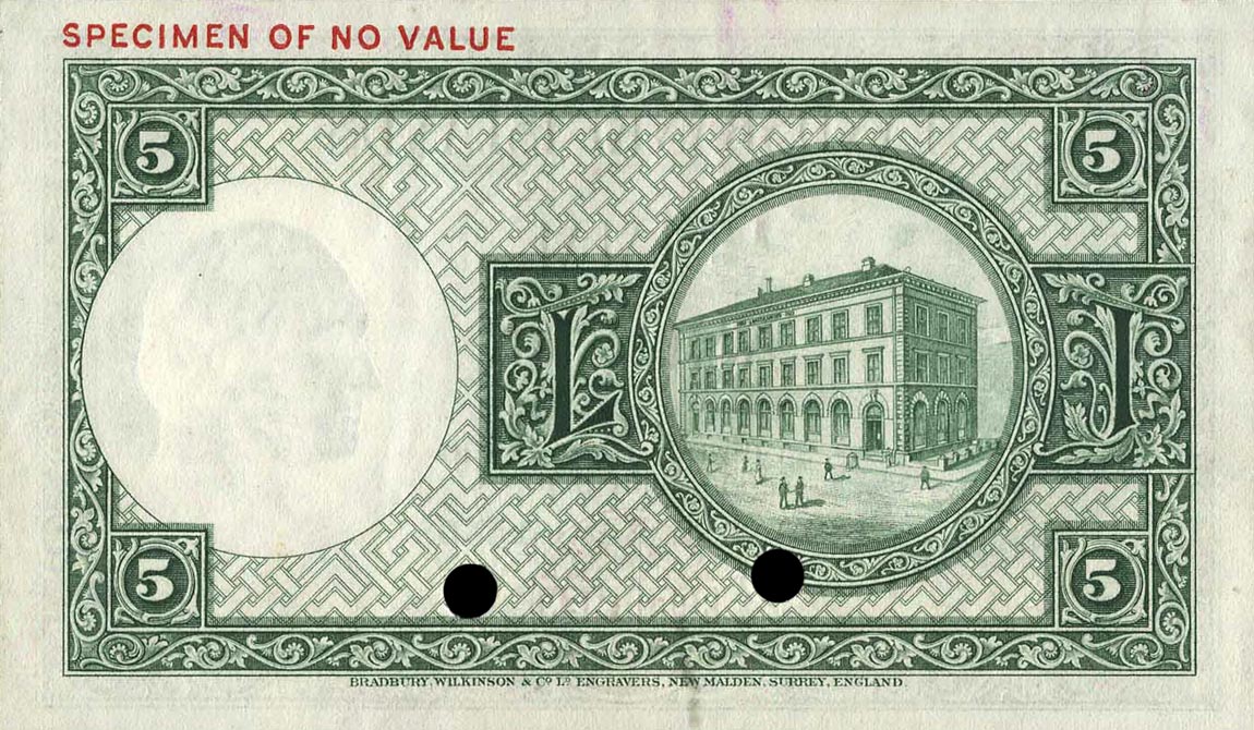 Back of Iceland p27ct: 5 Kronur from 1928