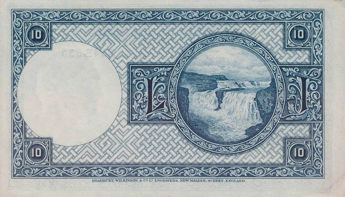 Back of Iceland p28b: 10 Kronur from 1928