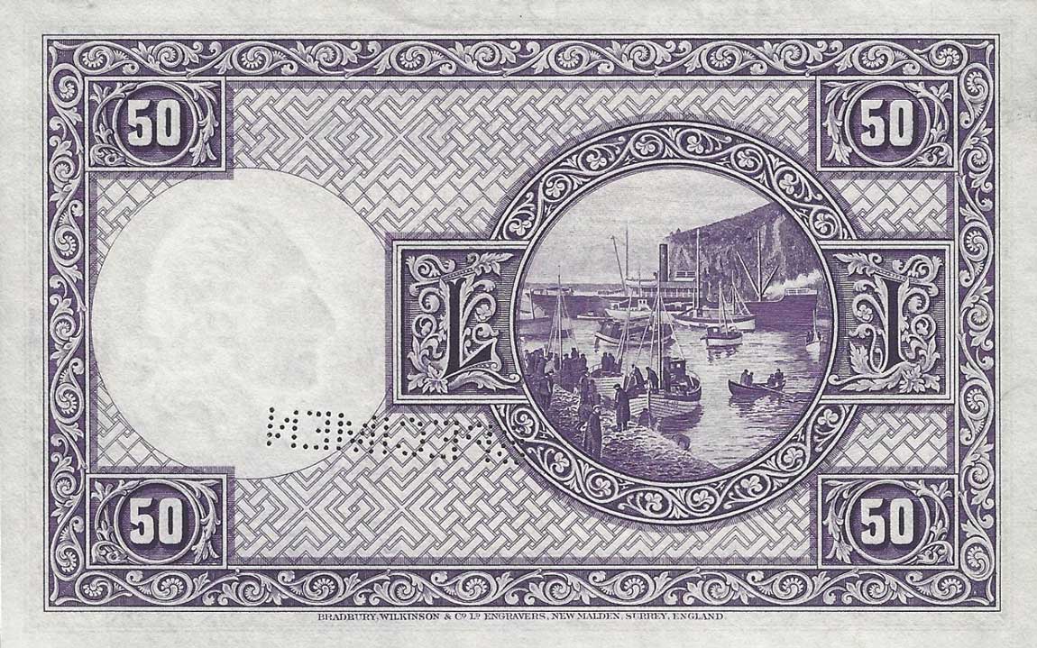 Back of Iceland p29s: 50 Kronur from 1928