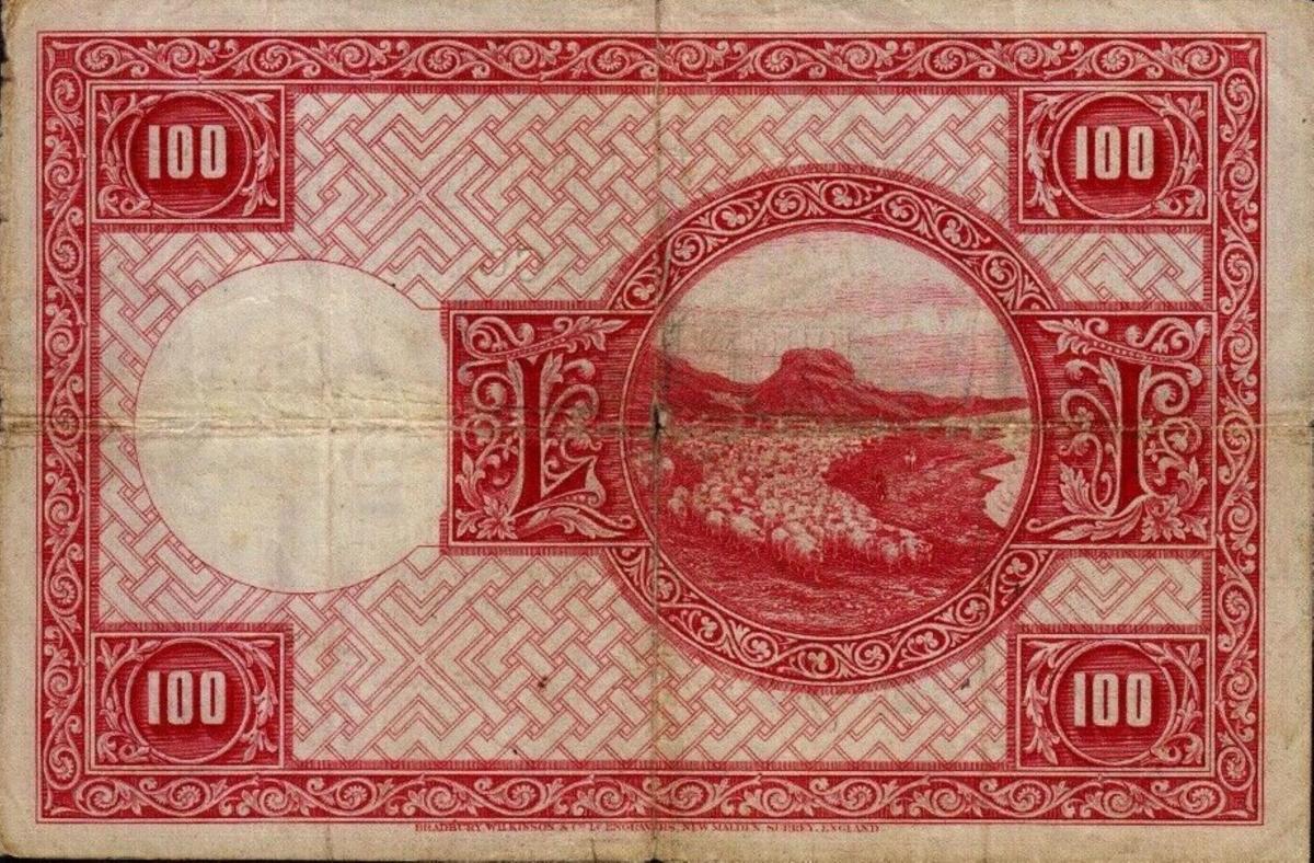 Back of Iceland p30d: 100 Kronur from 1928