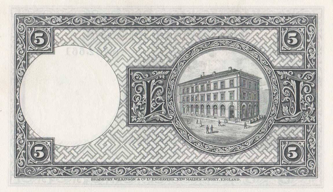 Back of Iceland p32b: 5 Kronur from 1928