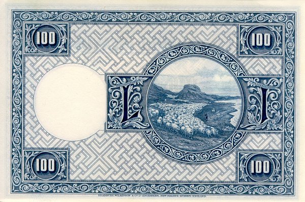 Back of Iceland p35a: 100 Kronur from 1928