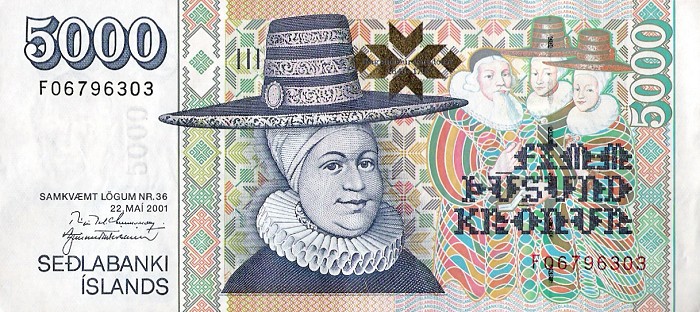 Front of Iceland p60: 5000 Kronur from 2001