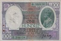 p10r from India: 100 Rupees from 1917