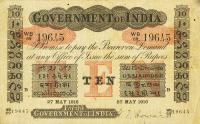 pA10b from India: 10 Rupees from 1914