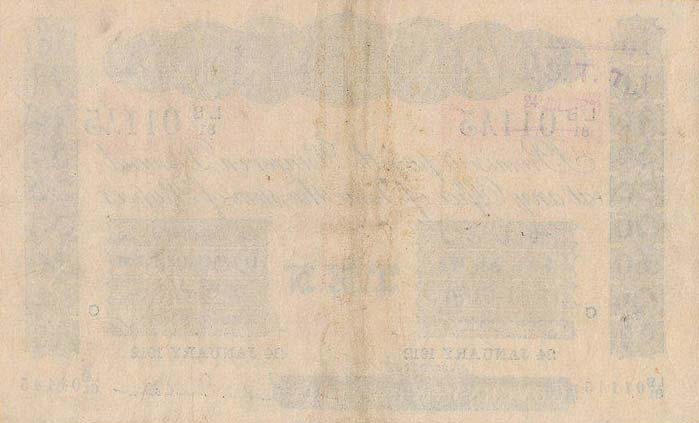 Back of India pA10e: 10 Rupees from 1910