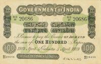 pA17f from India: 100 Rupees from 1918
