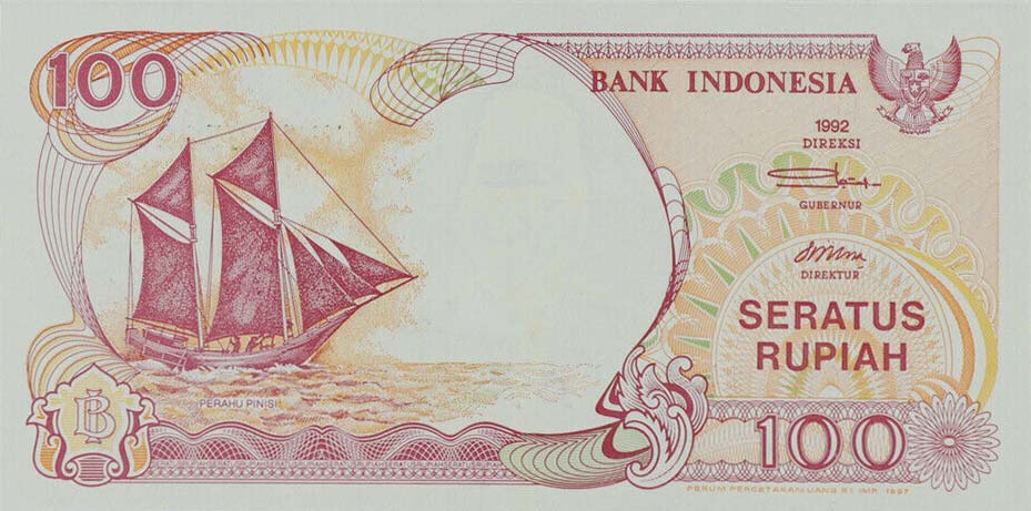 Front of Indonesia p127f: 100 Rupiah from 1997