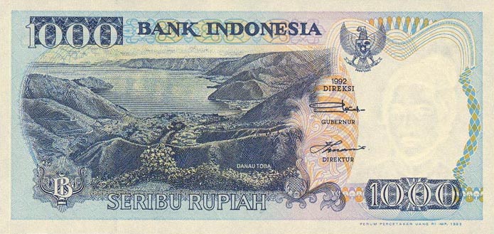 Front of Indonesia p129b: 1000 Rupiah from 1993