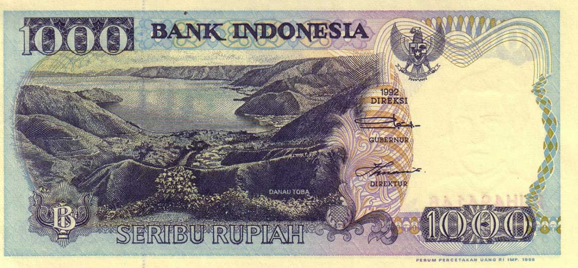 Front of Indonesia p129h: 1000 Rupiah from 1999