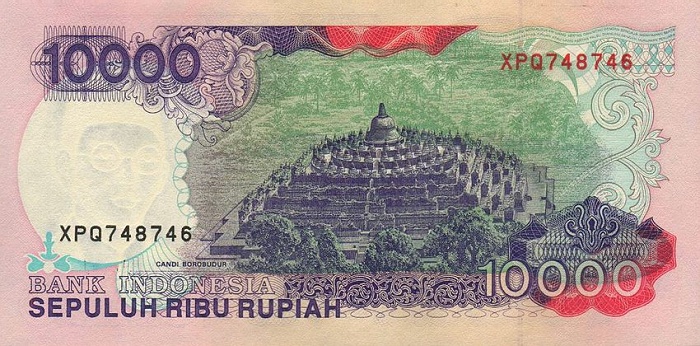 Back of Indonesia p131f: 10000 Rupiah from 1997