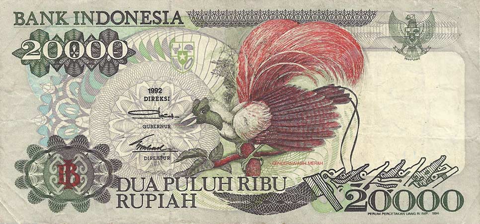 Front of Indonesia p132c: 20000 Rupiah from 1994