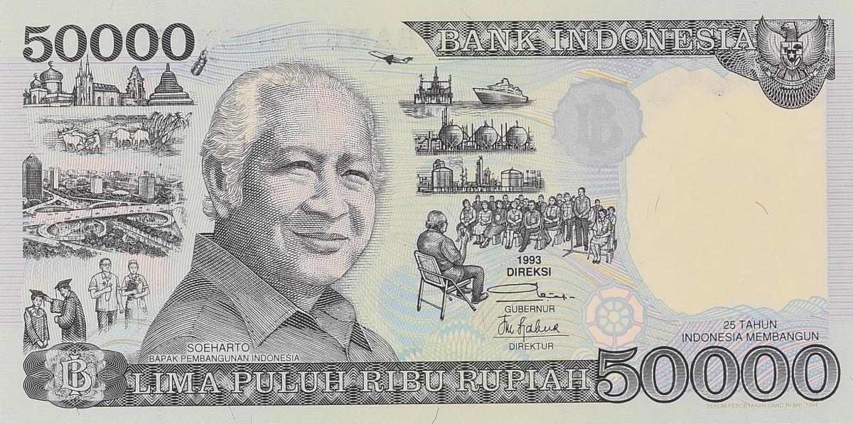 Front of Indonesia p133b: 50000 Rupiah from 1994