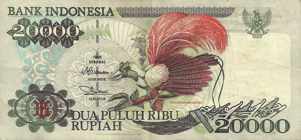 Front of Indonesia p135a: 20000 Rupiah from 1995