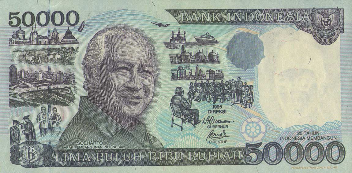 Front of Indonesia p136a: 50000 Rupiah from 1995