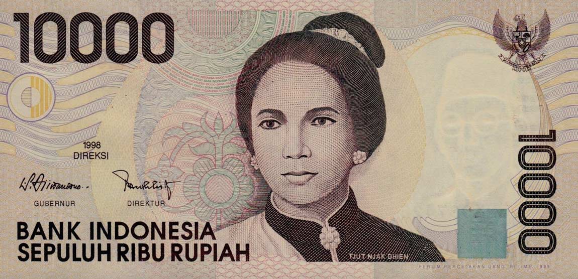 Front of Indonesia p137b: 10000 Rupiah from 1999