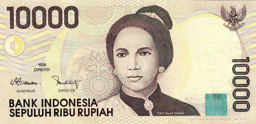 Front of Indonesia p137h: 10000 Rupiah from 2005