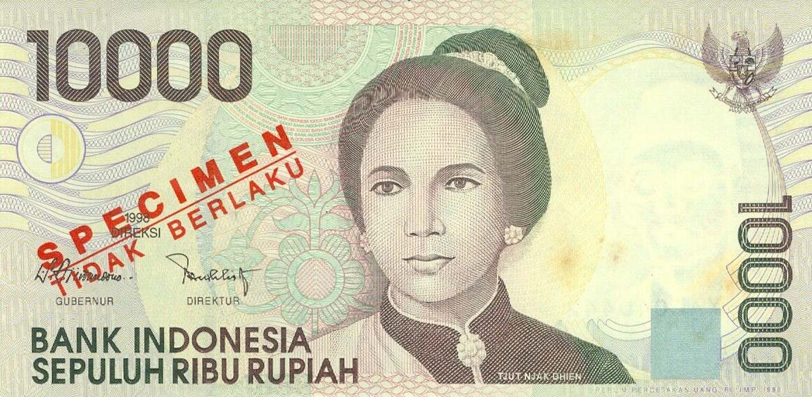 Front of Indonesia p137s: 1000 Rupiah from 1998