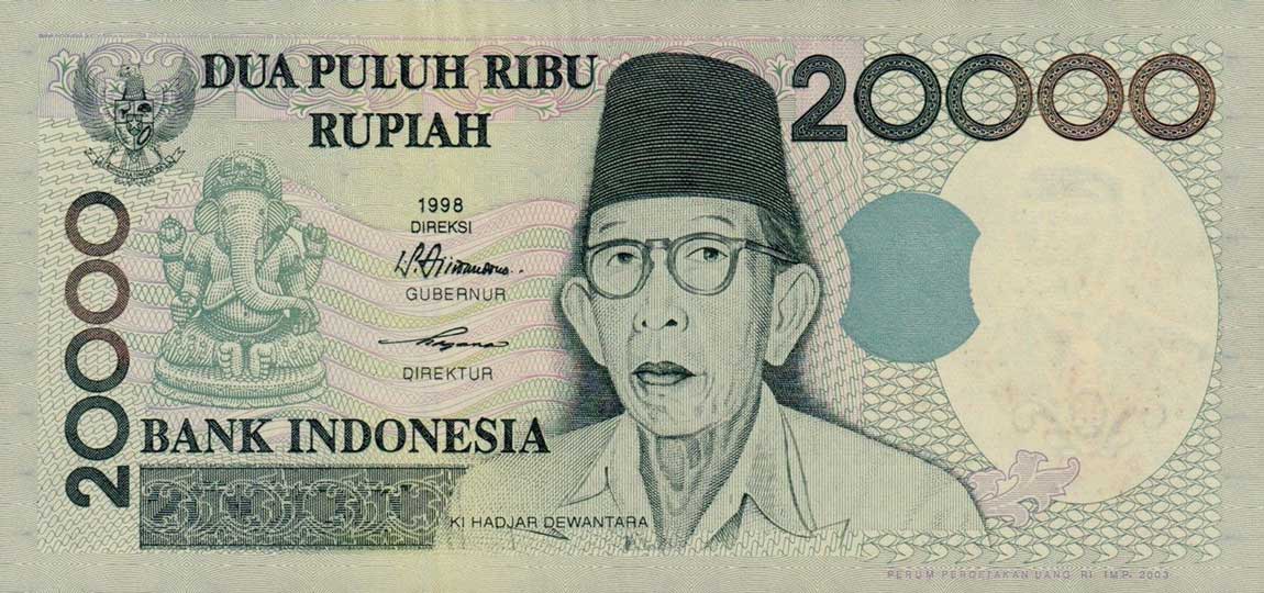 Front of Indonesia p138f: 20000 Rupiah from 2003