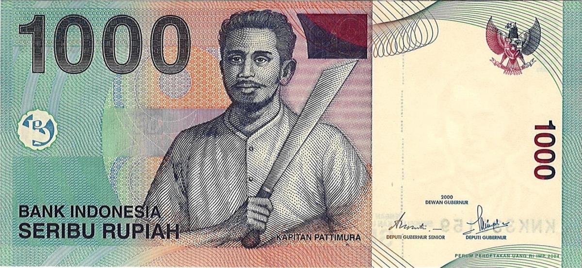 Front of Indonesia p141e: 1000 Rupiah from 2004