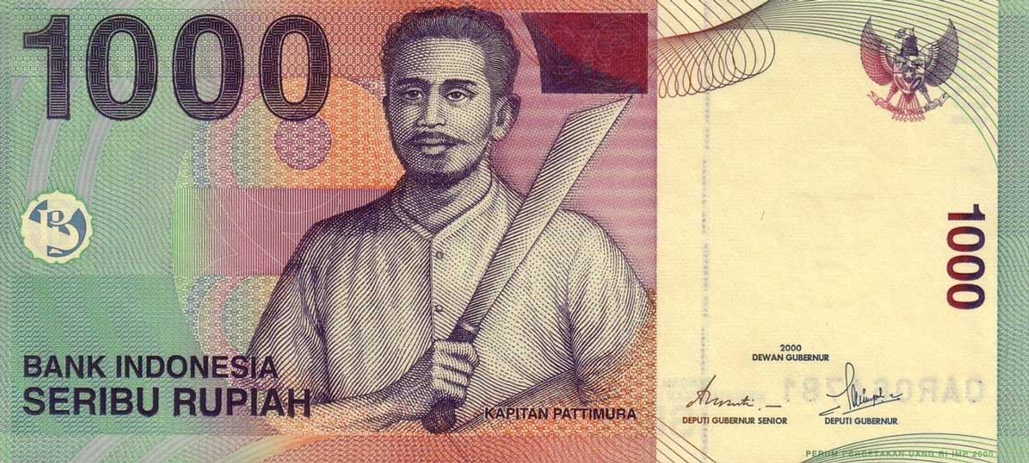 Front of Indonesia p141f: 1000 Rupiah from 2005